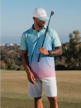 Birdieboss Miami Sunrise Golf Polo XXL Like New Condition